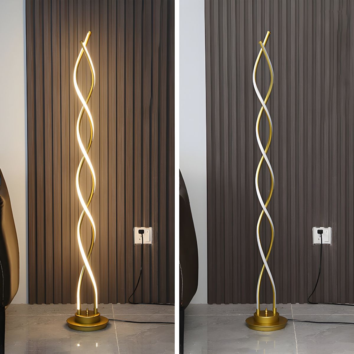 Modern Linear Metal Floor Lamp for Living Spaces | Lamven
