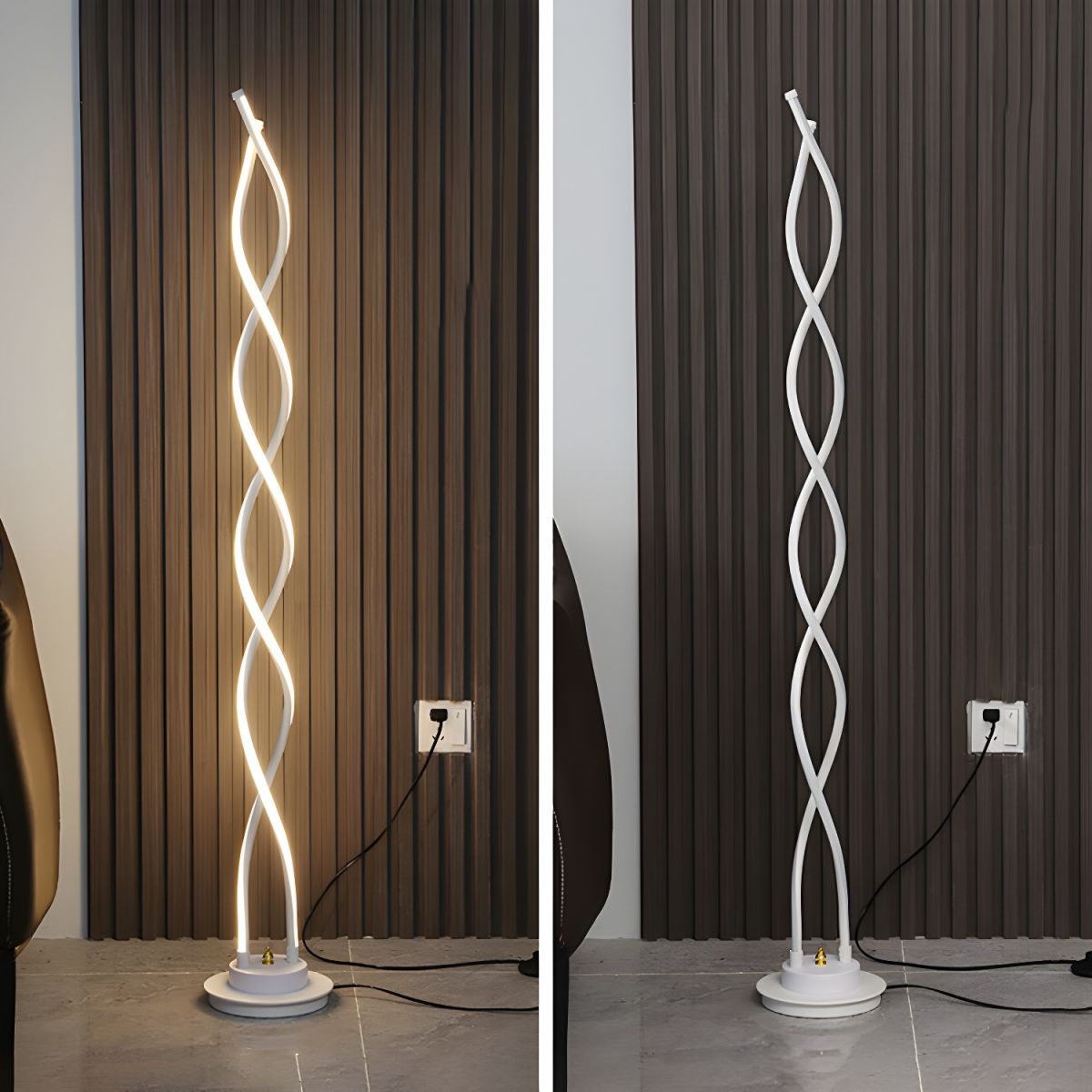Modern Linear Metal Floor Lamp for Living Spaces | Lamven
