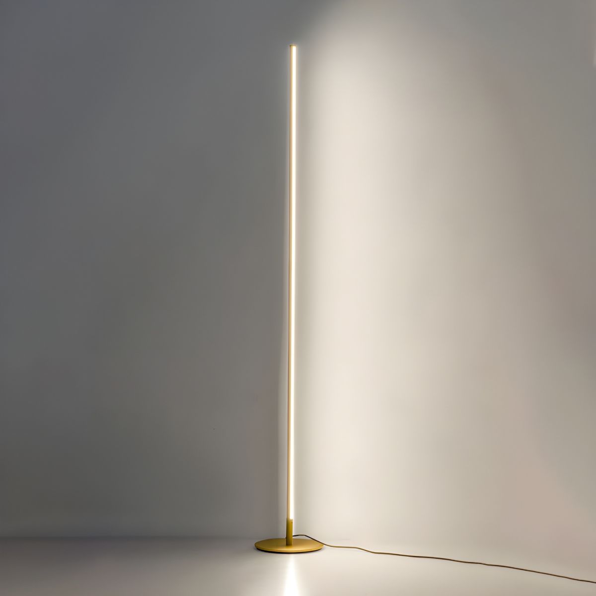 Modern Linear Metal Floor Lamp with Acrylic Shade | Luxora