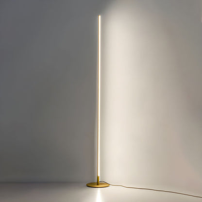 Modern Linear Metal Floor Lamp with Acrylic Shade | Luxora