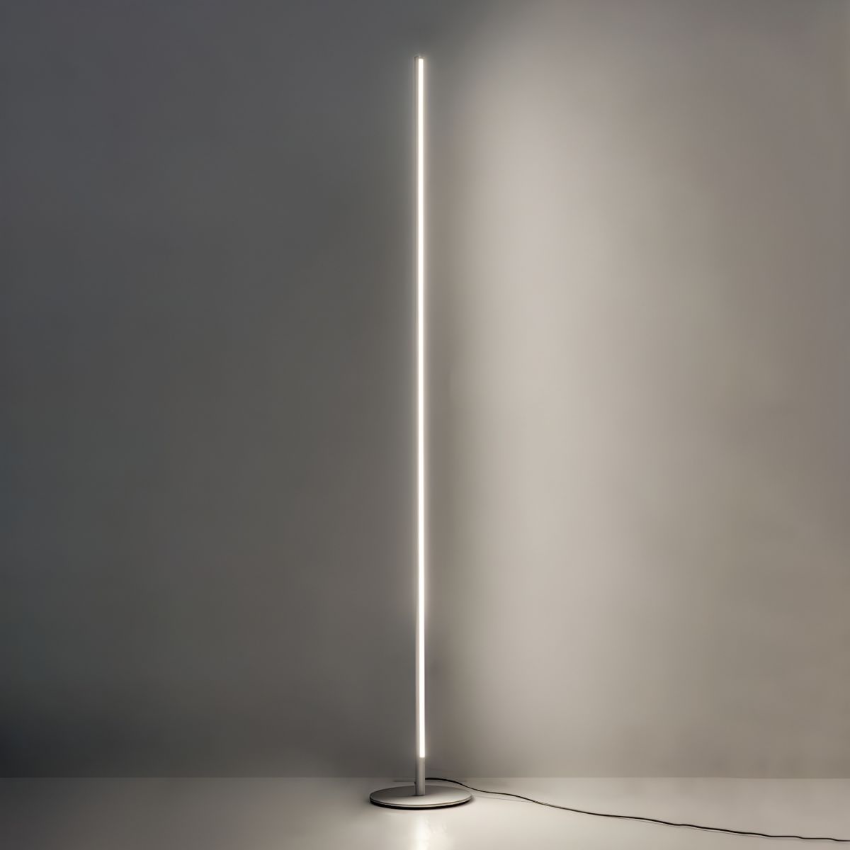 Modern Linear Metal Floor Lamp with Acrylic Shade | Luxora