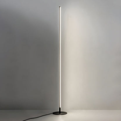 Modern Linear Metal Floor Lamp with Acrylic Shade | Luxora