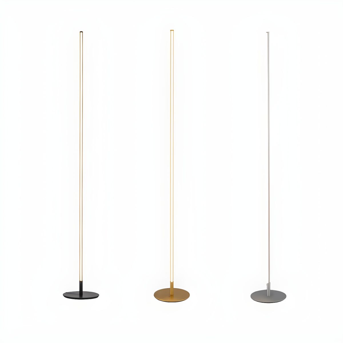 Modern Linear Metal Floor Lamp with Acrylic Shade | Luxora