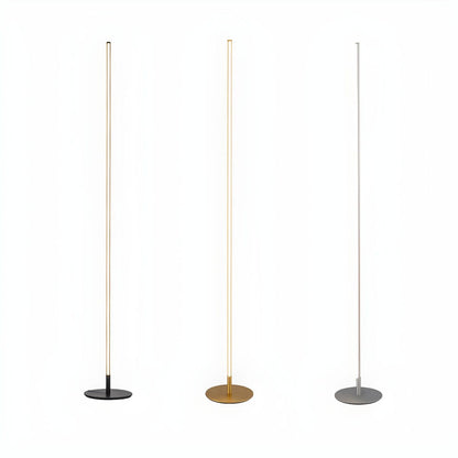 Modern Linear Metal Floor Lamp with Acrylic Shade | Luxora