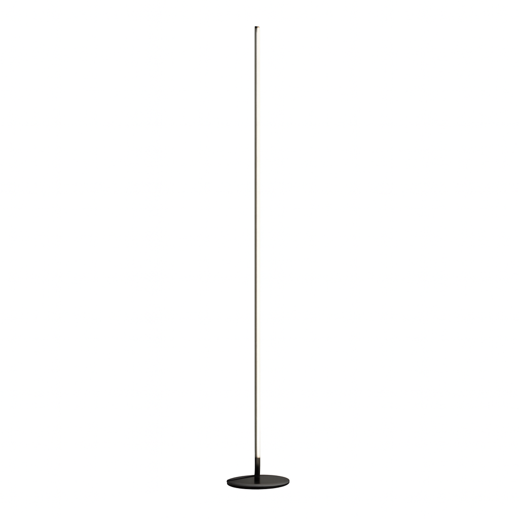 Modern Linear Metal Floor Lamp with Acrylic Shade | Luxora