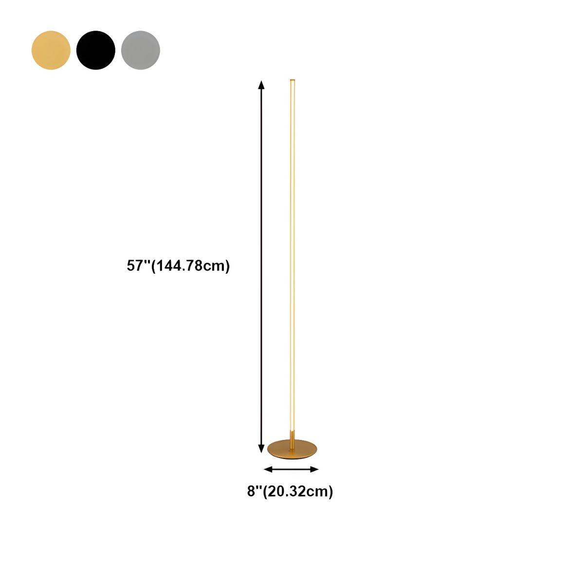 Modern Linear Metal Floor Lamp with Acrylic Shade | Luxora