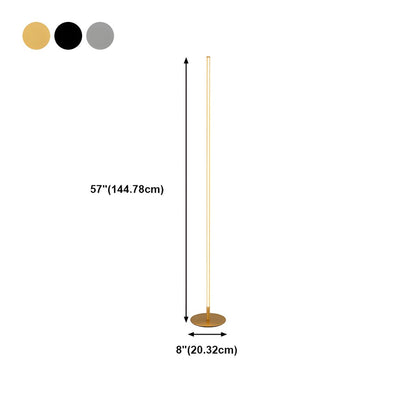 Modern Linear Metal Floor Lamp with Acrylic Shade | Luxora