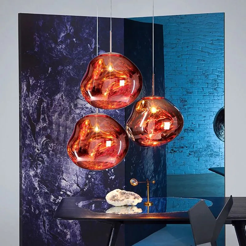 Modern Melt Pendant Light With Acrylic Lava Effect | Vorelia