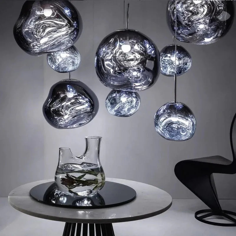 Modern Melt Pendant Light With Acrylic Lava Effect | Vorelia