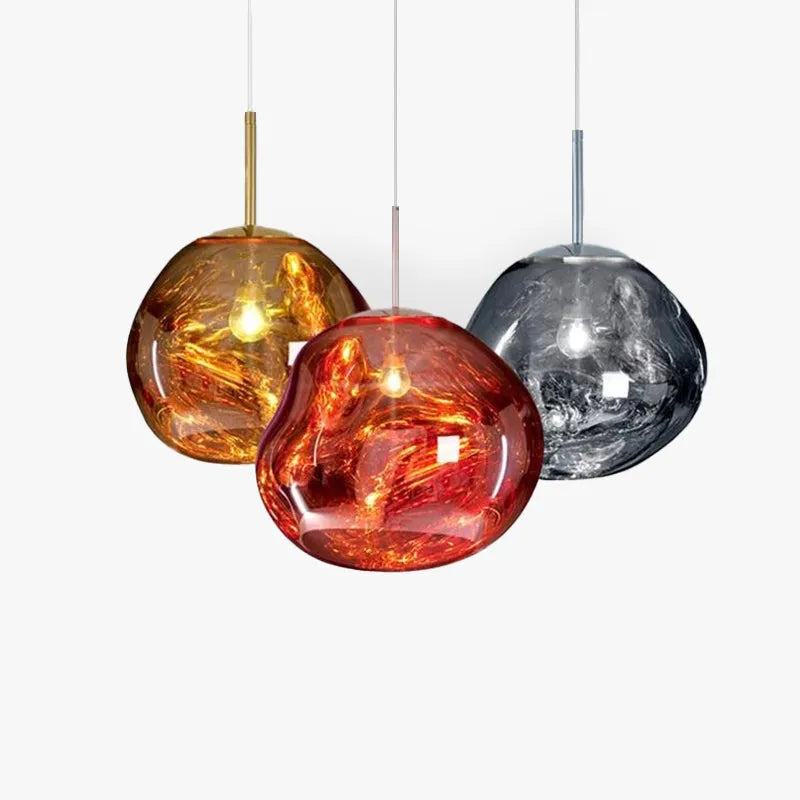 Modern Melt Pendant Light With Acrylic Lava Effect | Vorelia