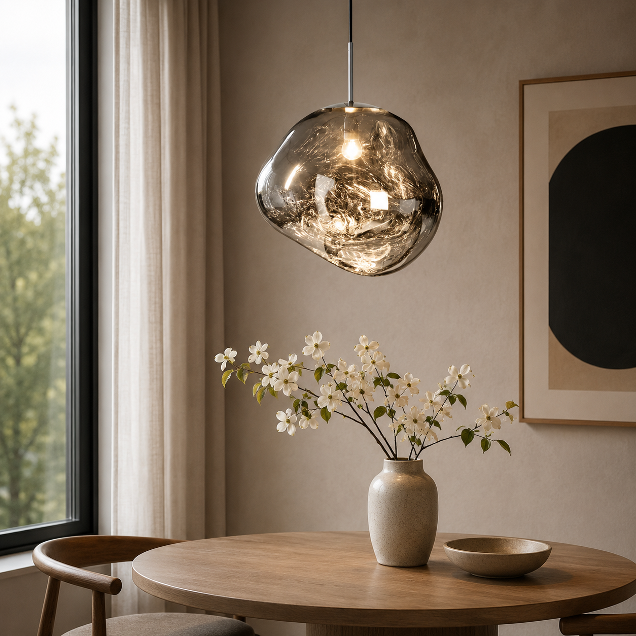 Modern Melt Pendant Light With Acrylic Lava Effect | Vorelia