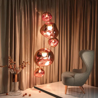 Modern Melt Pendant Light With Acrylic Lava Effect | Vorelia