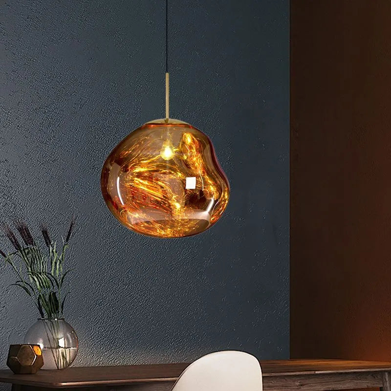 Modern Melt Pendant Light With Acrylic Lava Effect | Vorelia