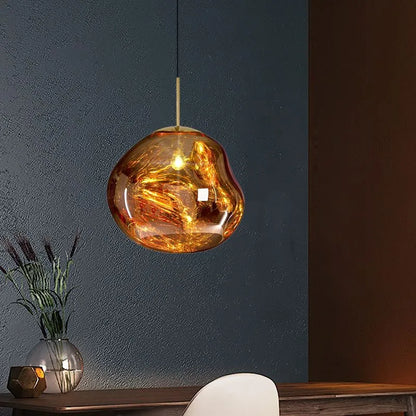 Modern Melt Pendant Light With Acrylic Lava Effect | Vorelia