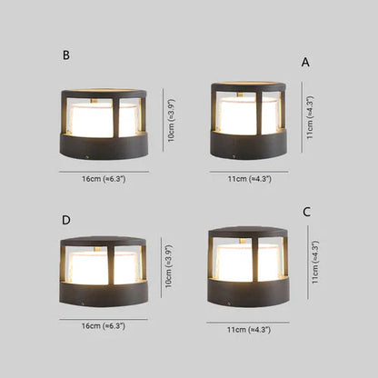 Modern Metal Acrylic Outdoor Garden Bollard Light | Ivera