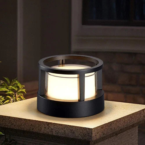 Modern Metal Acrylic Outdoor Garden Bollard Light | Ivera