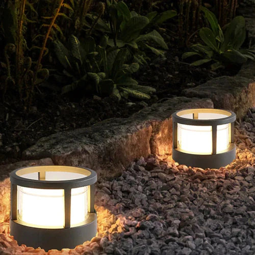 Modern Metal Acrylic Outdoor Garden Bollard Light | Ivera