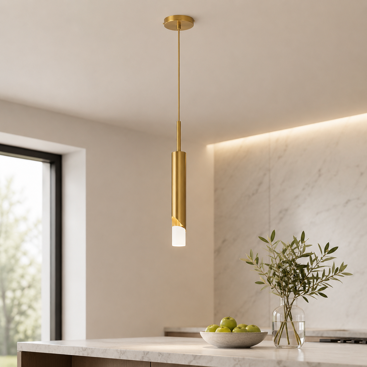  Modern Metal Cylinder Pendant Light LED Compatible | Ardorin