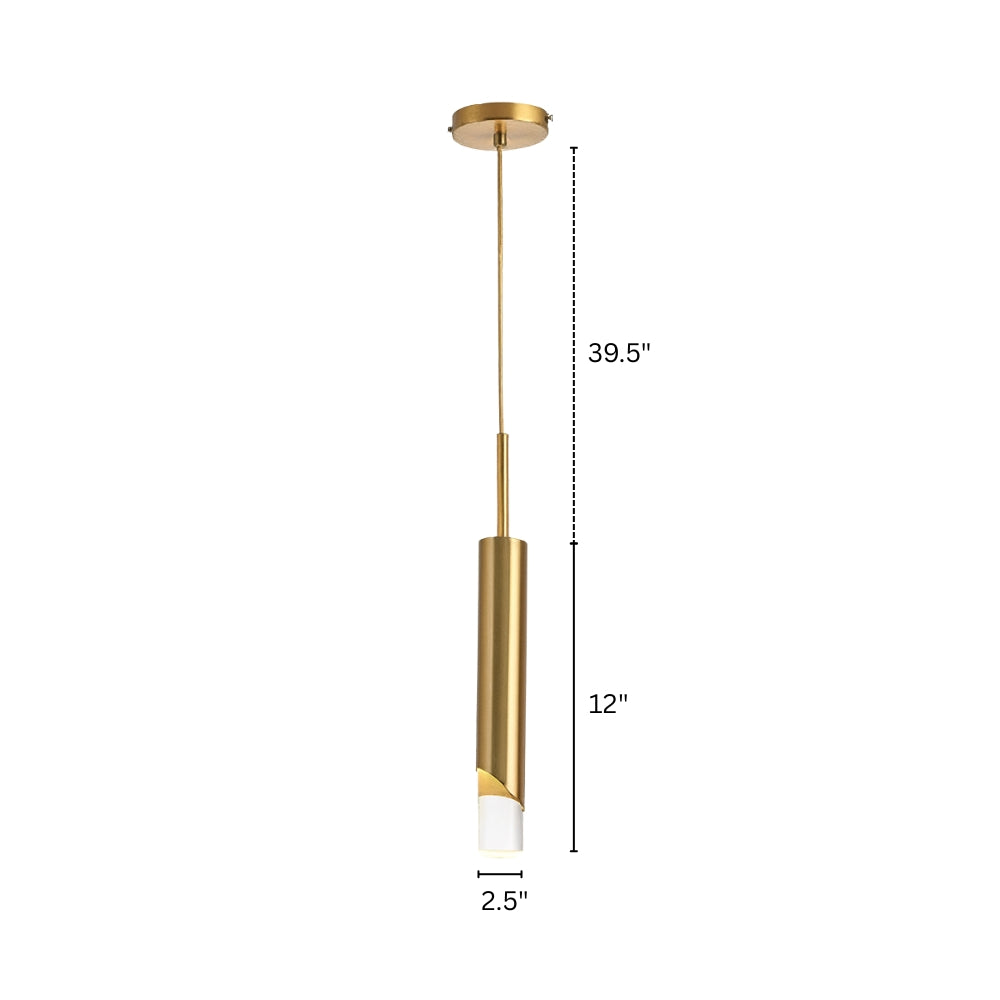  Modern Metal Cylinder Pendant Light LED Compatible | Ardorin