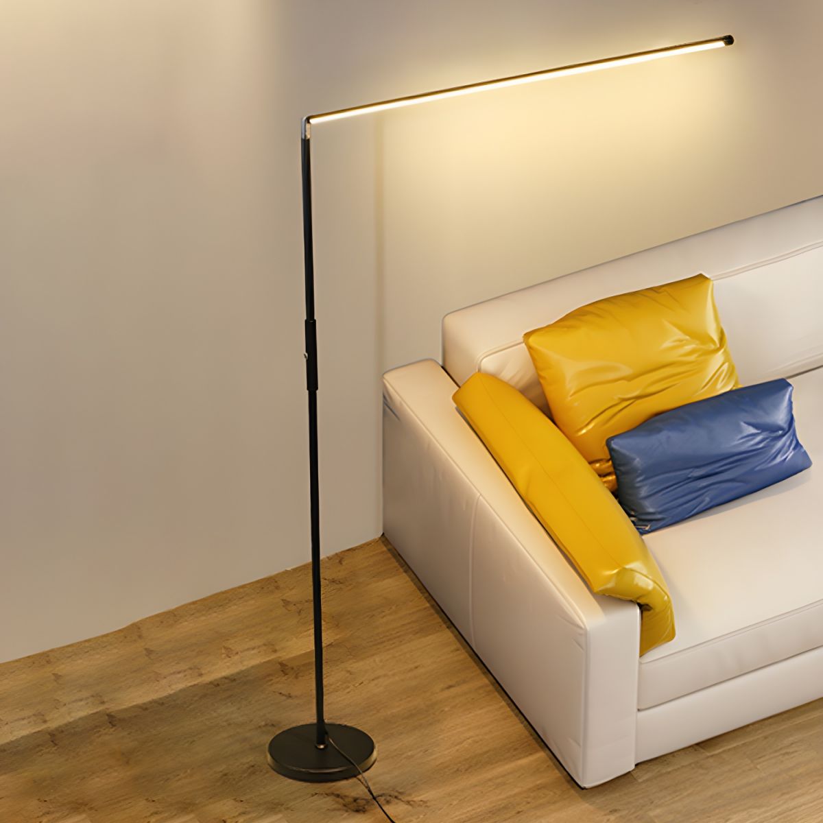 Modern Metal Floor Lamp With Clean Linear LED Form | Norveth