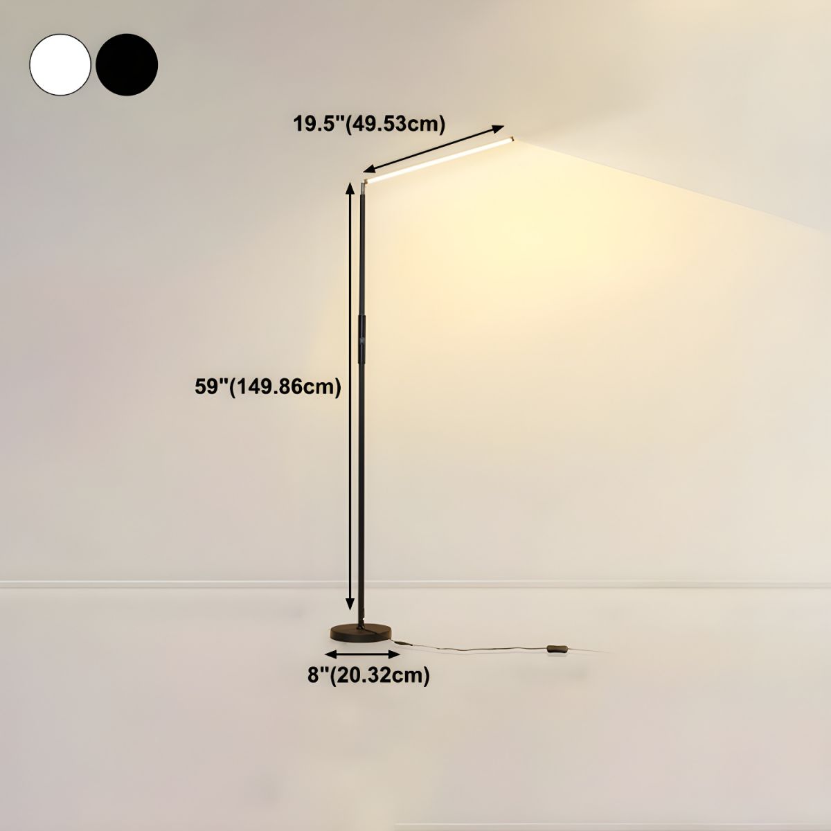 Modern Metal Floor Lamp With Clean Linear LED Form | Norveth