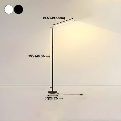 Modern Metal Floor Lamp With Clean Linear LED Form | Norveth