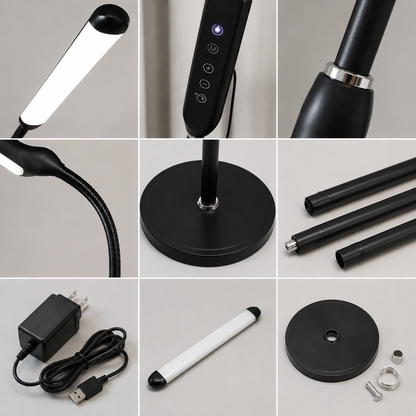 Modern Metal Floor Lamp With Clean Linear LED Form  Norveth