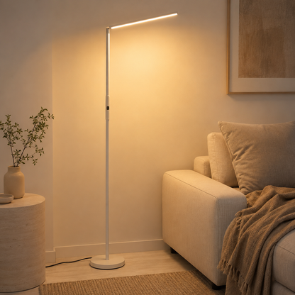 Modern Metal Floor Lamp With Clean Linear LED Form | Norveth