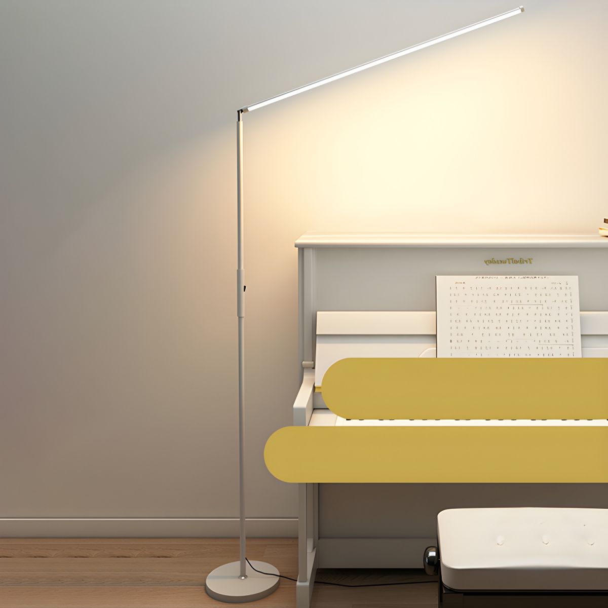 Modern Metal Floor Lamp With Clean Linear LED Form | Norveth