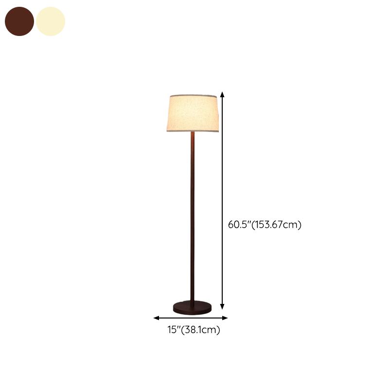 Modern Metal Floor Lamp with Fabric Shade Interior | Miresto