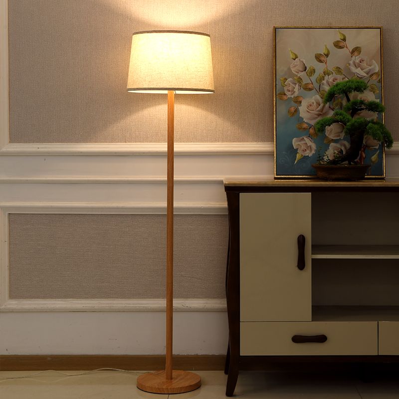 Modern Metal Floor Lamp with Fabric Shade Interior | Miresto