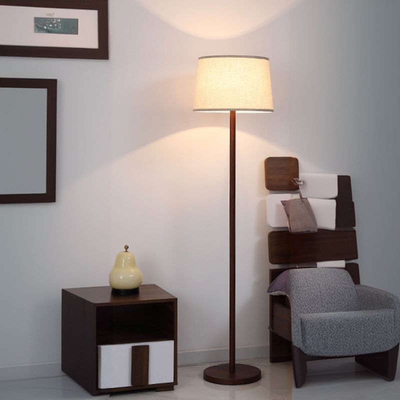 Modern Metal Floor Lamp with Fabric Shade Interior | Miresto