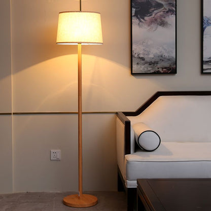 Modern Metal Floor Lamp with Fabric Shade Interior | Miresto