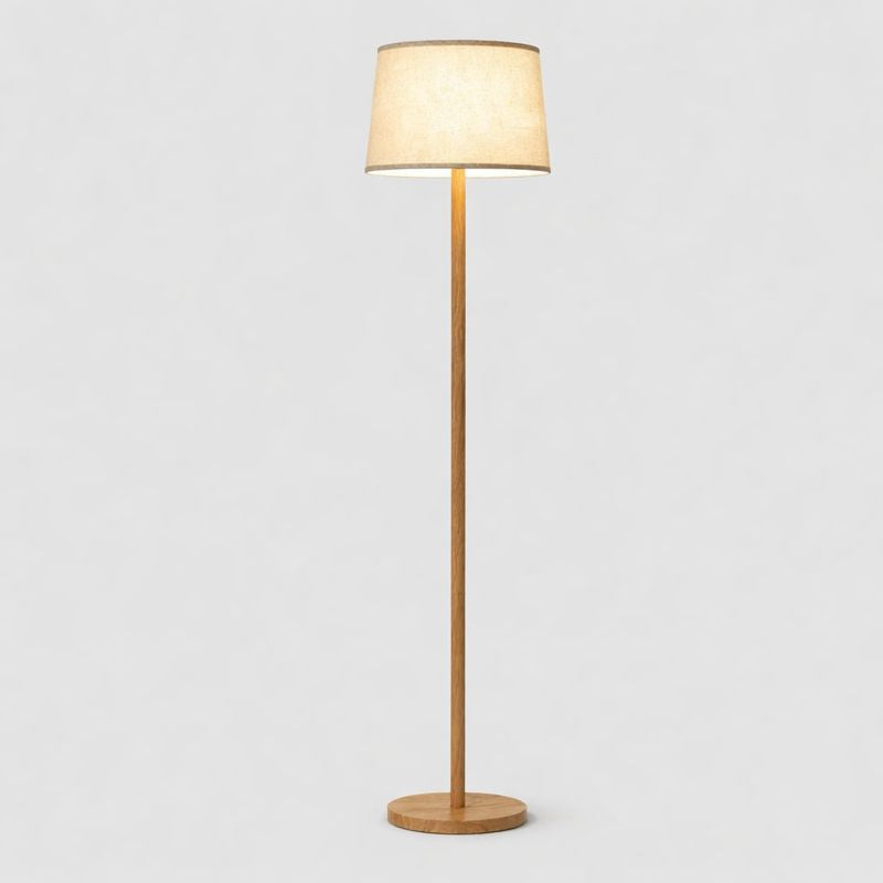 Modern Metal Floor Lamp with Fabric Shade Interior | Miresto