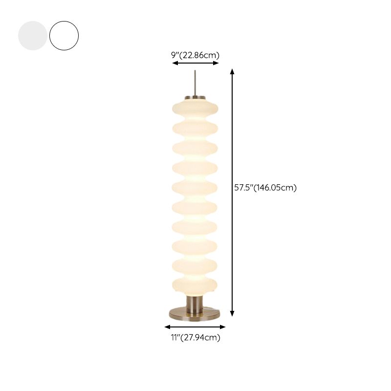 Modern Metal Floor Lamp with Geometric Shade LED Lighting | Drenova
