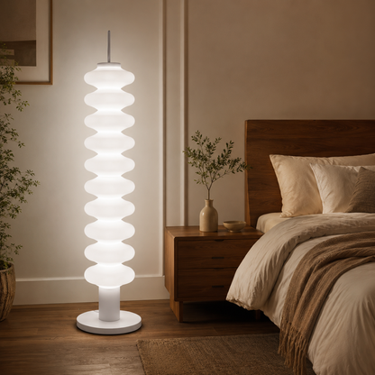 Modern Metal Floor Lamp with Geometric Shade LED Lighting | Drenova