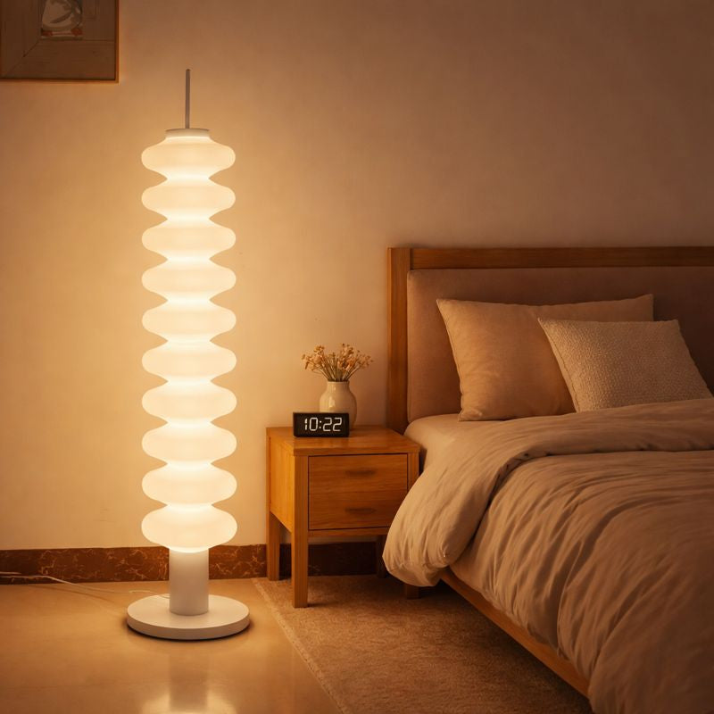Modern Metal Floor Lamp with Geometric Shade LED Lighting | Drenova