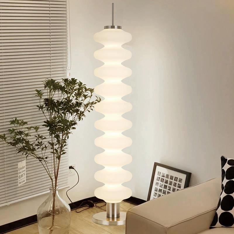 Modern Metal Floor Lamp with Geometric Shade LED Lighting | Drenova