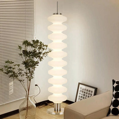 Modern Metal Floor Lamp with Geometric Shade LED Lighting | Drenova