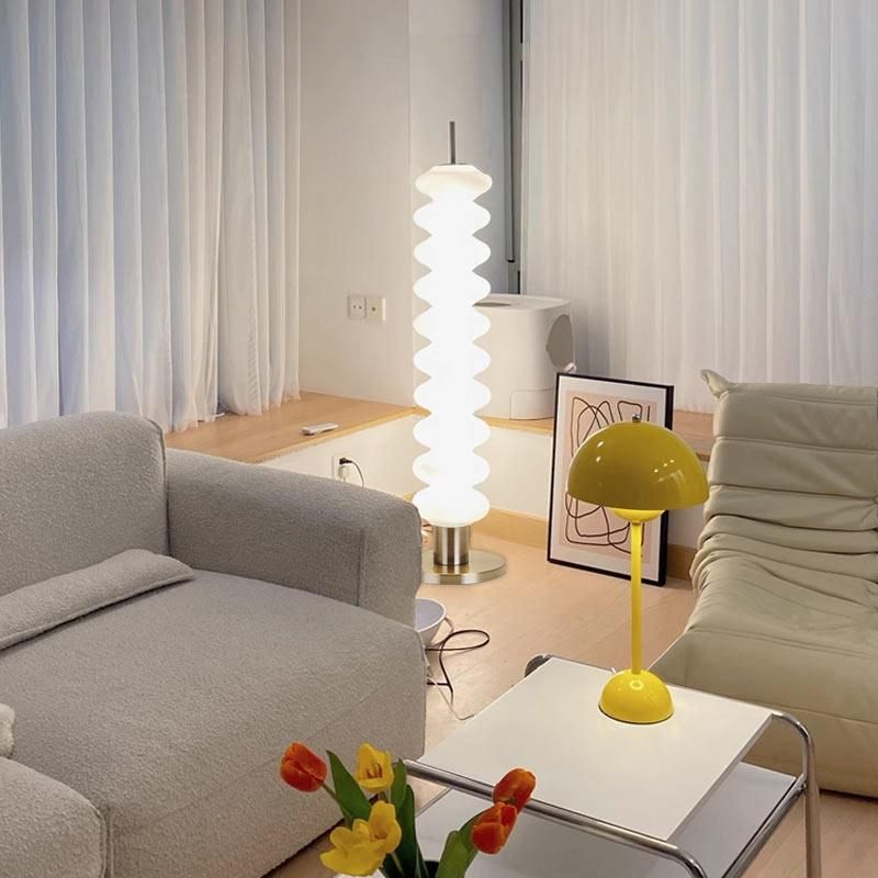 Modern Metal Floor Lamp with Geometric Shade LED Lighting | Drenova