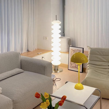 Modern Metal Floor Lamp with Geometric Shade LED Lighting | Drenova