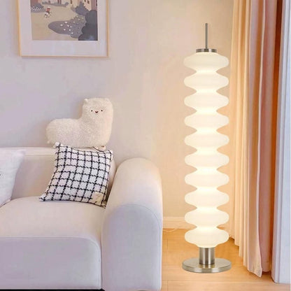 Modern Metal Floor Lamp with Geometric Shade LED Lighting | Drenova