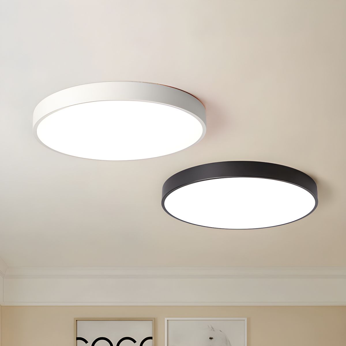 Modern Metal LED Flush Mount Ceiling Light Fixture | Lumeno