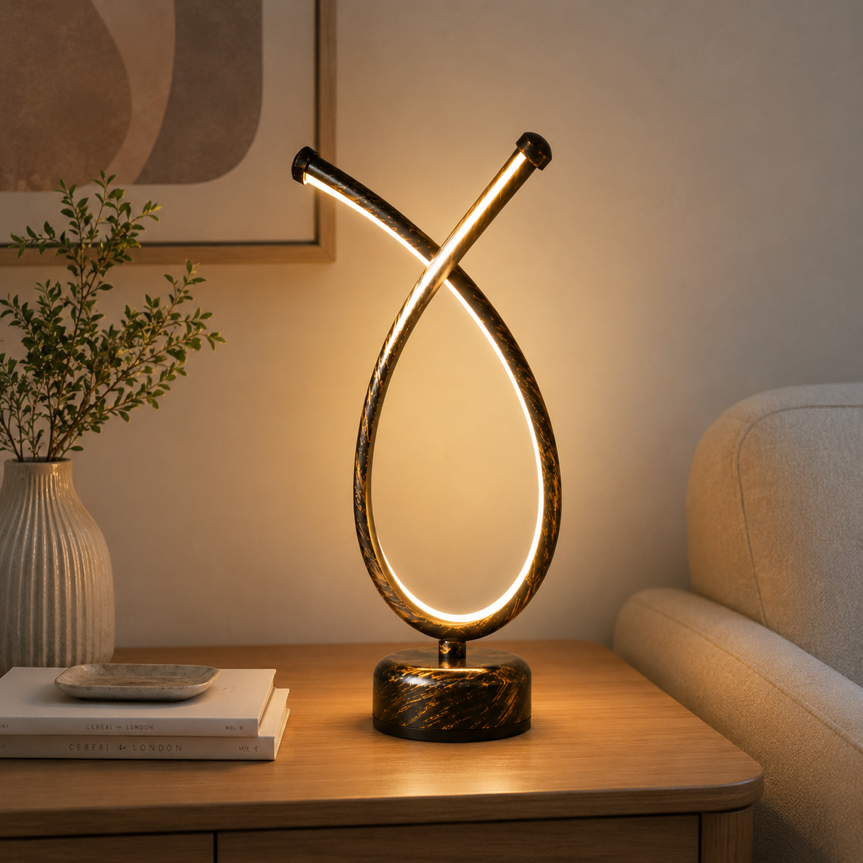 Modern Metal LED Table Lamp for Bar and Cafe Spaces | Zelvoro