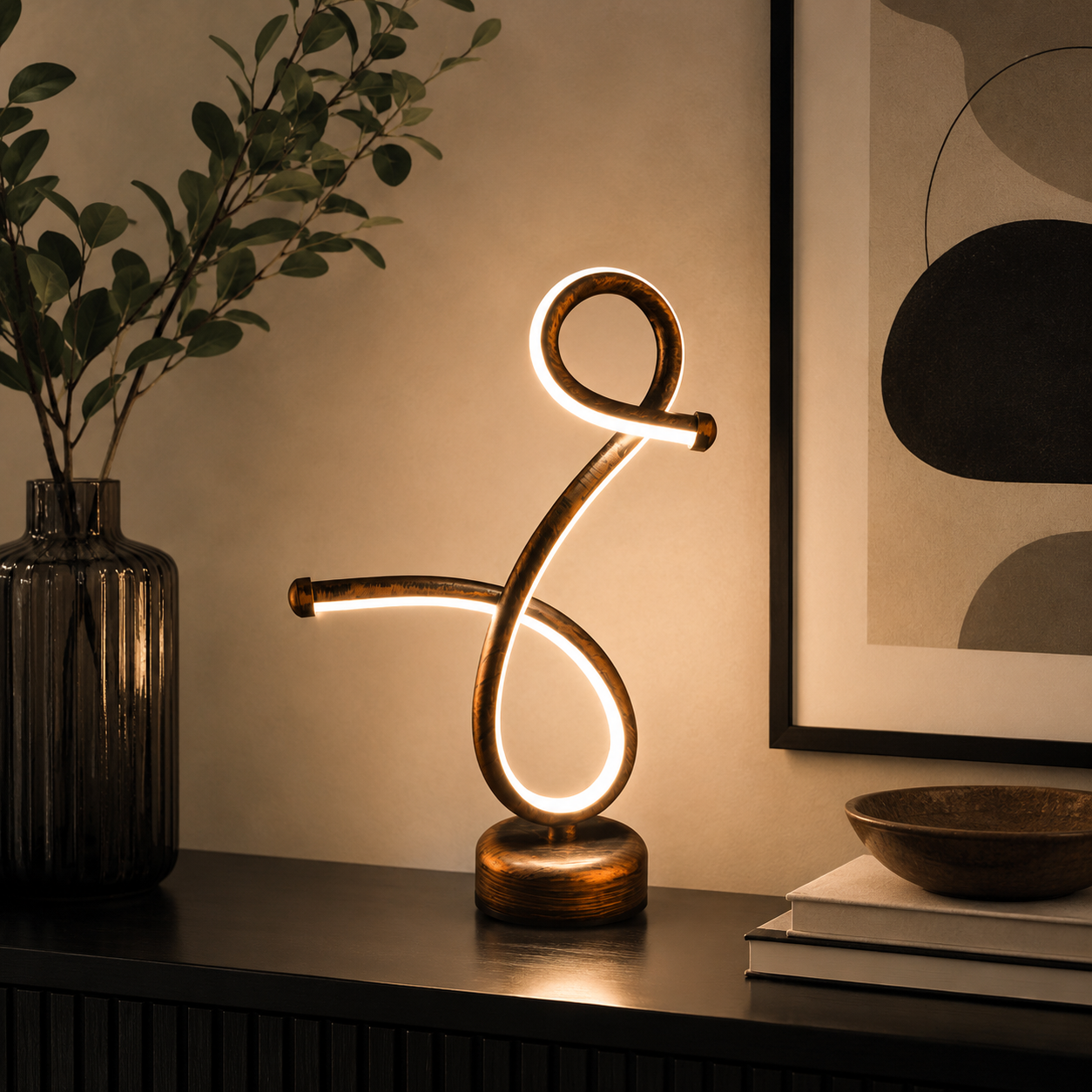 Modern Metal LED Table Lamp for Bar and Cafe Spaces | Zelvoro