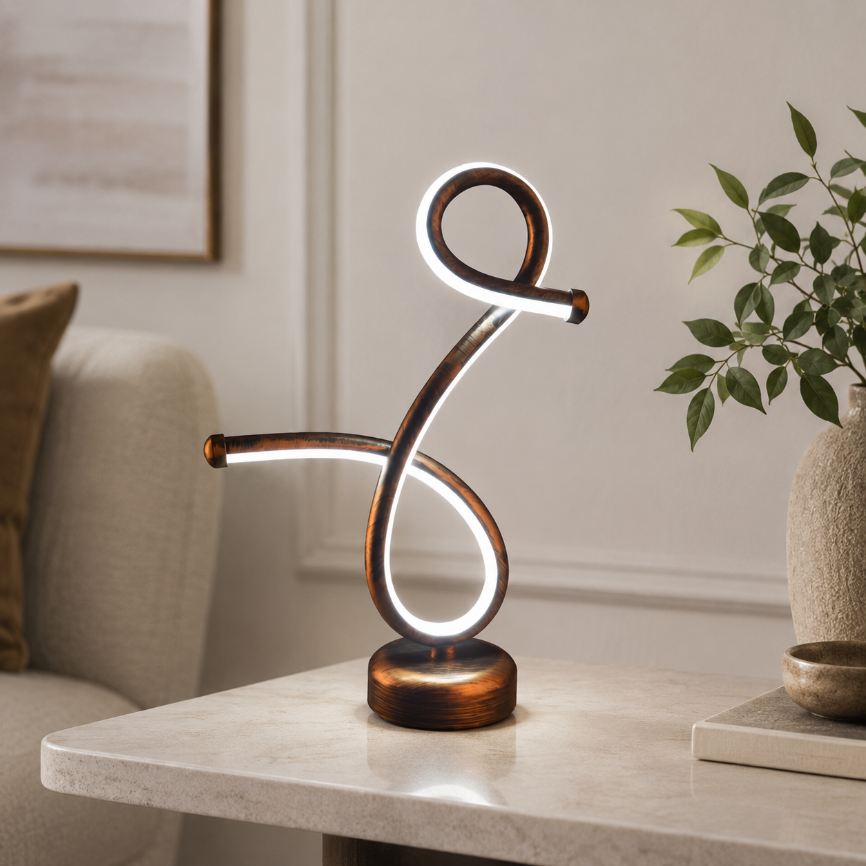 Modern Metal LED Table Lamp for Bar and Cafe Spaces | Zelvoro