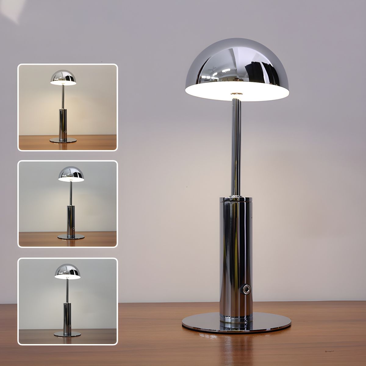 Modern Metal Table Lamp with Dome Shade | Varniko
