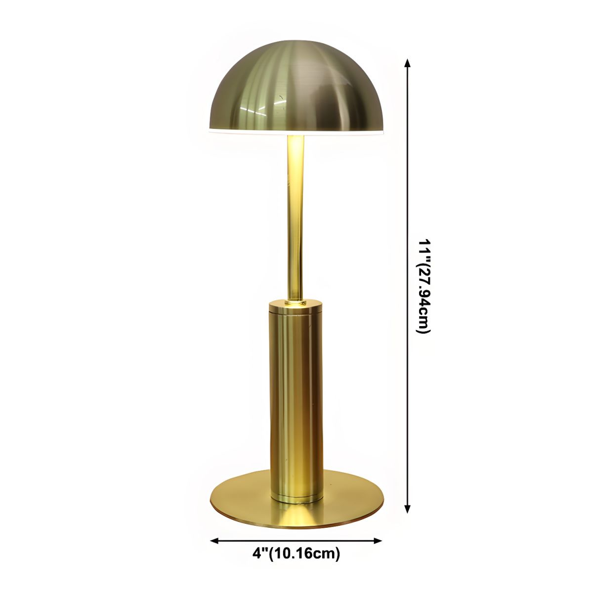 Modern Metal Table Lamp with Dome Shade | Varniko