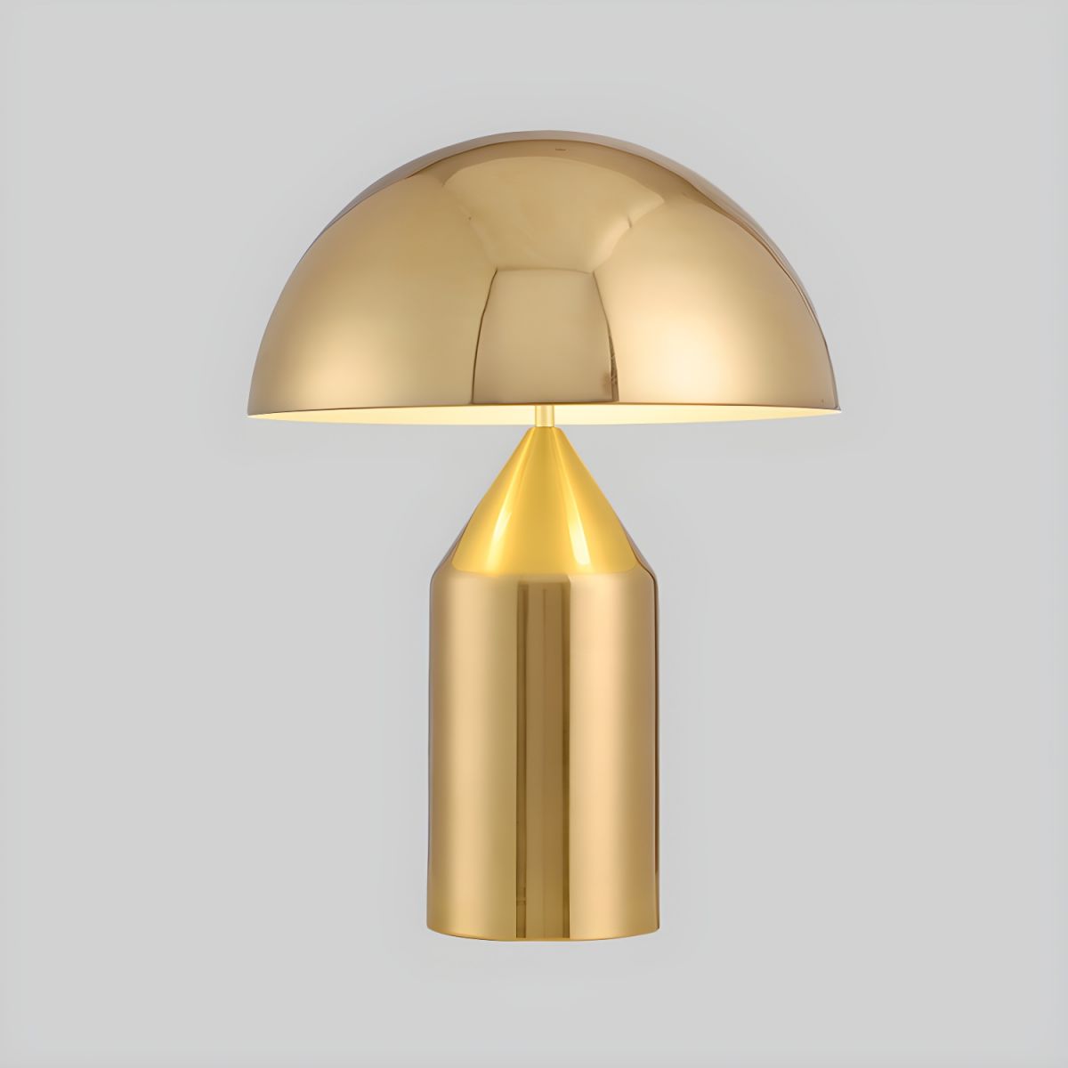 Modern Metal Table Lamp with Half Round Shade Gold | Vorlixa
