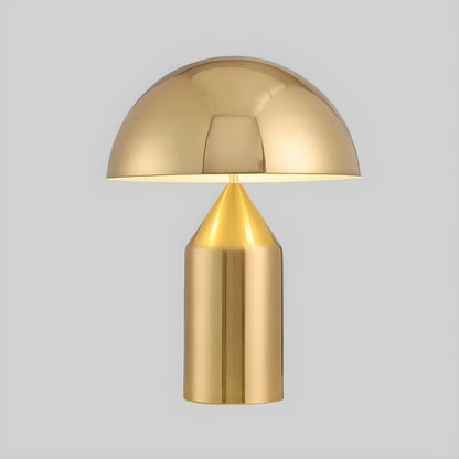 Modern Metal Table Lamp with Half Round Shade Gold | Vorlixa